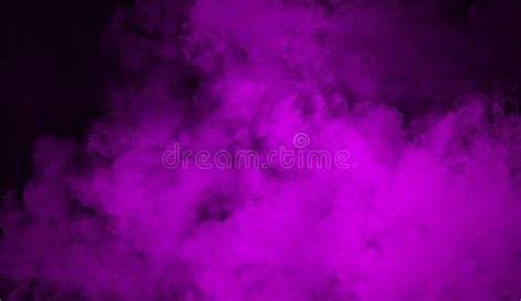 Purple Fog Effect on Isolated Black Background for Text or Space ...