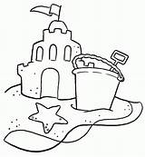 Sandcastle Coloring Page  Home sketch template