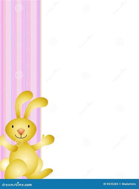 Easter Bunny Border Background Stock Illustration - Illustration of background, golden: 8535283