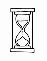 Sand Timer Clock Easy Coloring Page Free Printable PDF sketch template