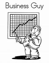 Business Guy And Chart Coloring Pages  Best Place To Color sketch template