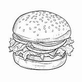 Hamburger coloring pages – Coloring Corner sketch template