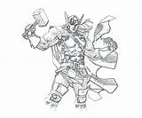 Thors Hammer Coloring Page Pages sketch template