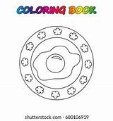 Omelette Coloring Book Page Educate Stock Vector Royalty Free  sketch template