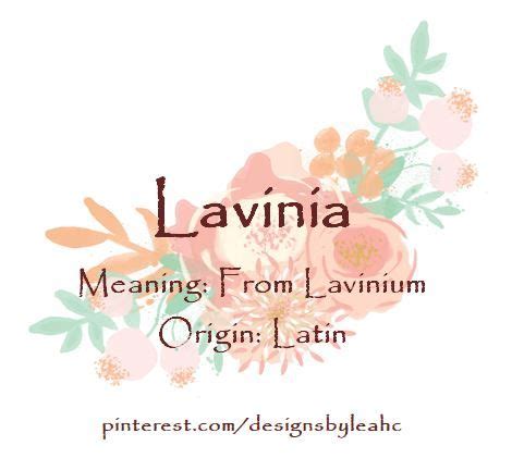 Beautiful Baby Girl Name: Lavinia