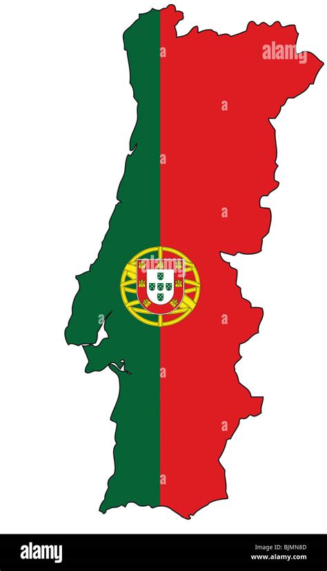 Portugal, flag, outline Stock Photo - Alamy