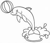 Dolphin Playing coloring Page  Download Print Or Color Online For Free sketch template
