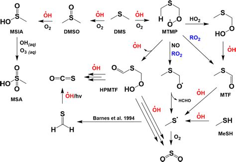 Chemical mechanism for the gas‐phase OH‐oxidation of dimethyl sulfide ...