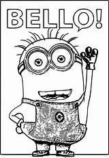 Bello Minion Minions Coloring Page  Wecoloringpagecom sketch template