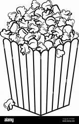 Popcorn Bucket Coloring Pages sketch template