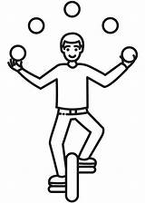 Juggler Coloring Page  ColouringPages sketch template