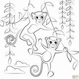 Monkey Coloring Pages Printable For Free Download sketch template