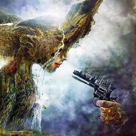 Man Vs. Nature Art By Mario Sanchez Nevado