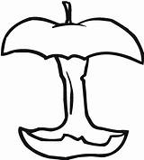 Apple Core Coloring Pages Printable sketch template