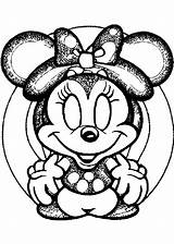 Minnie Mouse Coloring Page · Creative Fabrica sketch template