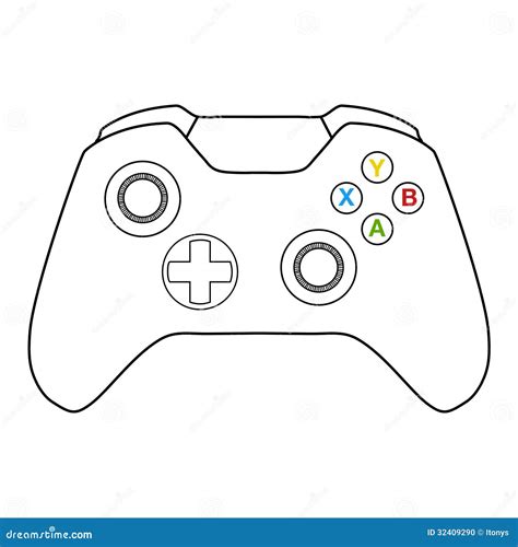 Xbox Controller Drawing Outline