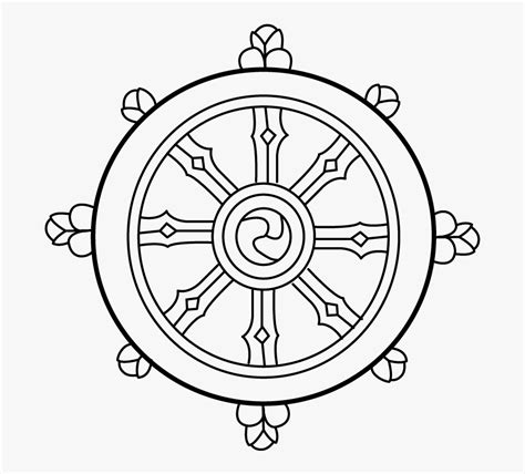 Buddhism - Dharma Wheel Buddhism Symbol , Free Transparent Clipart - ClipartKey