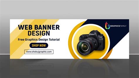 Modern Web Banner For Photography free psd template – GraphicsFamily