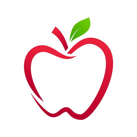 apple fruit logo line art vector. Apple logo isolated on white background. 5358986 Vector Art at ...