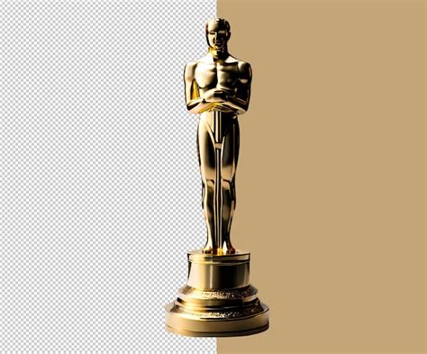 Premium PSD | Oscar trophy 3d render trans print background and Oscar ...