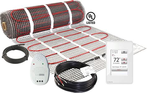 LuxHeat 100 Sqft Mat Kit (240v) Electric Radiant Floor heating System for Under Tile & Laminate ...