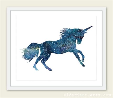 Unicorn Print Watercolor Unicorn Art Print Unicorn Wall | Etsy