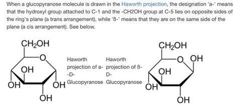 Alpha And Beta Glucose Ring Structure