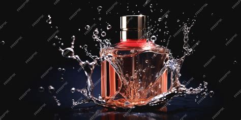 Premium AI Image | Perfume bottle in a splash of water background