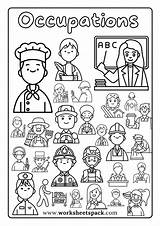 Occupations Colouring Pages sketch template