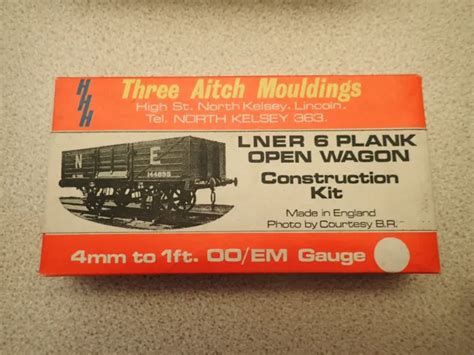 THREE AITCH MOULDINGS 4mm Scale EM Gauge LNER 6 Plank Open Wagon Kit ...