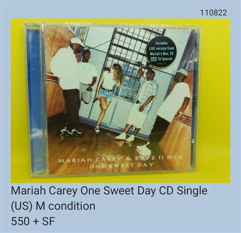 Mariah Carey One Sweet Day CD Single (unsealed), Hobbies & Toys, Music ...