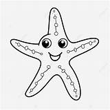 Starfish Clipart Drawing Clip Star Sea Line Coloring Svg Pencil Sketch  sketch template