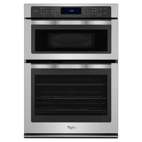 Whirlpool 30 in. Electric Convection Wall Oven with Built-In Microwave in Stainless Steel ...