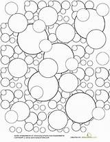 Kindergarten Coloring Shapes Worksheets Bubble Page Printable  sketch template