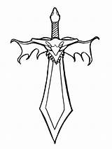 Sword coloring pages sketch template