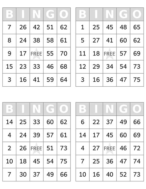 2000 Bingo Cards Pdf Download 4 per Page Instant Printable - Etsy | Bingo cards, Bingo cards to ...