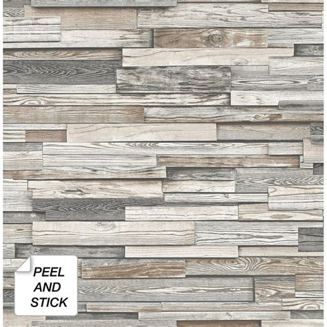 NextWall Faux Reclaimed Wood Plank Peel and Stick Wallpaper - Walmart ...