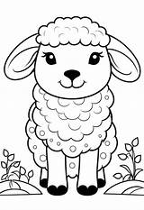 Sheep Coloring Page For Kids – Color My Pages sketch template