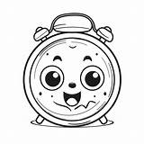 Cute Cartoon Alarm Clock Coloring Page Outline Sketch  Vrogueco sketch template