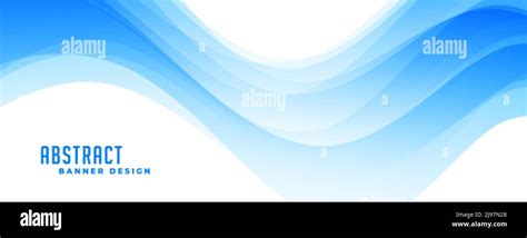 abstract blue wavy banner template Stock Vector Image & Art - Alamy