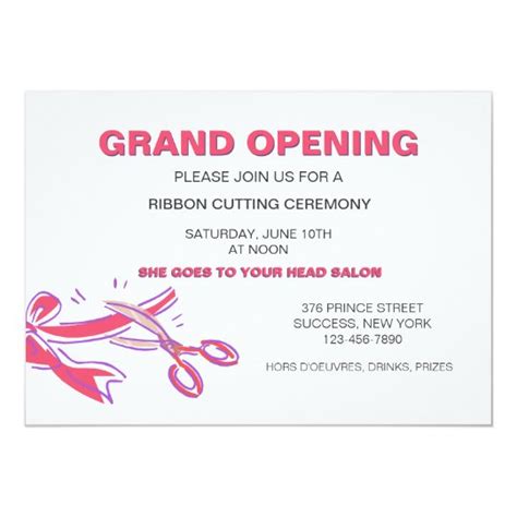 Ribbon Cutting Ceremony Invitation | Zazzle.com