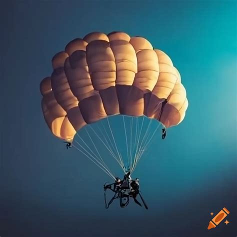 Drone equipped with parachute on Craiyon