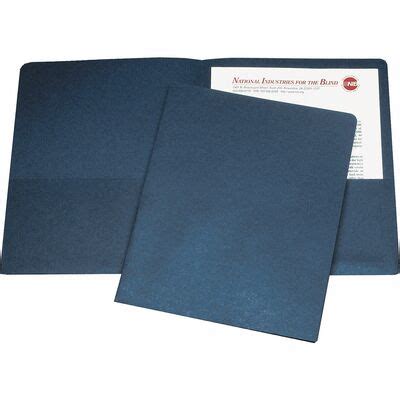 NSN5842489 : SKILCRAFT® 7510005842489, Double Pocket Portfolio, Letter Size, Dark Blue, 25/Box