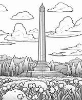 Washington Monument Coloring Page sketch template