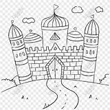 Mewarnai Gambar Istana Sketsa Gambarcoloring Kleurplaat Castles Boyama  sketch template