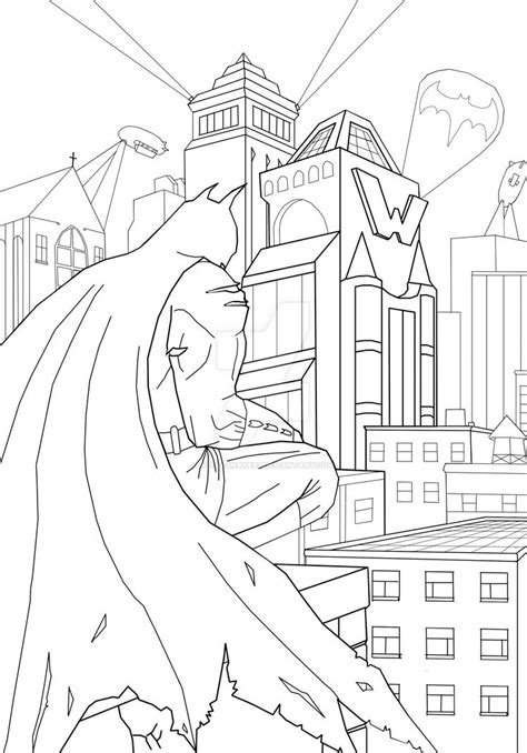 gotham city vectorial sketch by solid-snake92 on DeviantArt