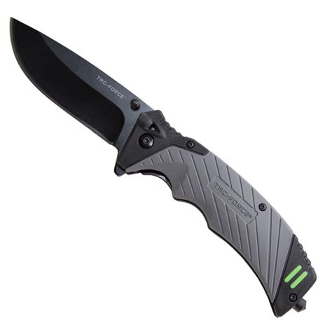 Rubberized Grip Folding Knife - Tactical Pocket Knife - Spring-Assist Knives | KarateMart.com