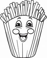 French Fries Coloring Page 34039581 Vector Art At Vecteezy sketch template