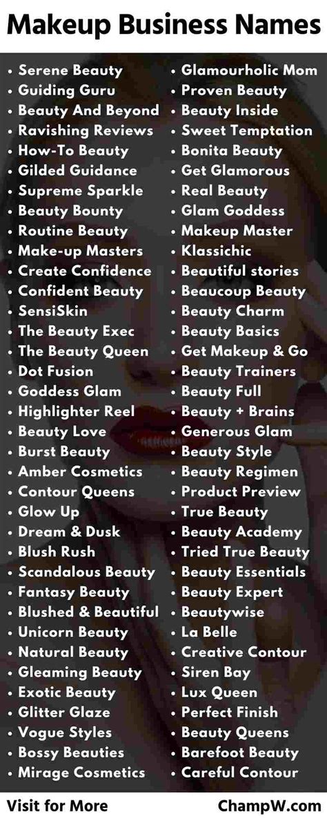 Catchy Makeup Group Names | Saubhaya Makeup