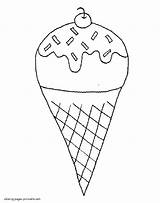 Coloring Pages Of Ice Cream Cones sketch template